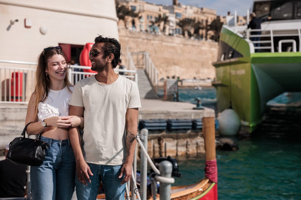 Couple next to Gozo High Speed