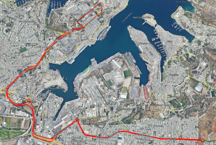 Route 95 - Valletta to Fgura to Valletta